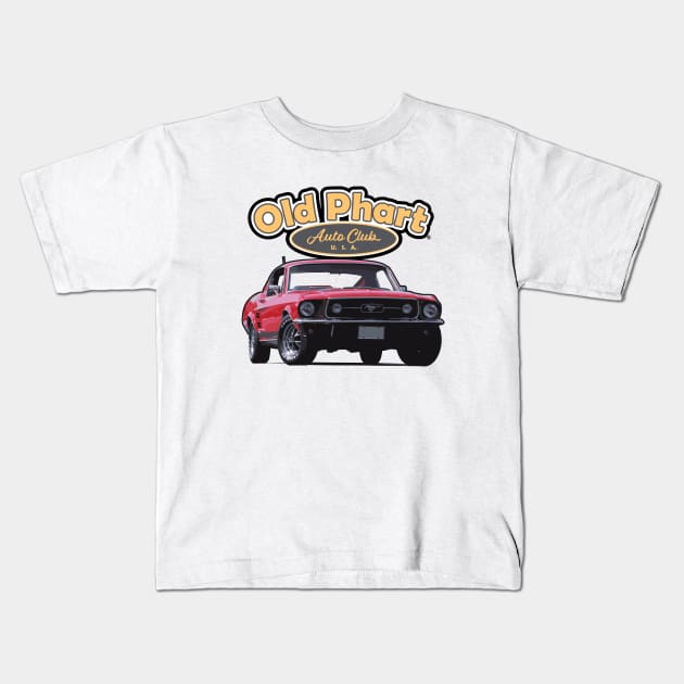 Old Phart Auto Club USA - Mustang Kids T-Shirt by CamcoGraphics